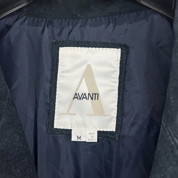 Avanti Sz Medium Vintage Double Breasted Navy Suede Military Jacket - Picture 6 of 10